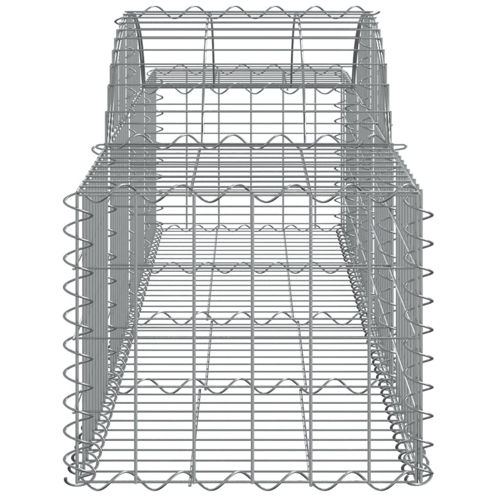 Buede Gabionkurve 7 Stk. 200x50x40/60 Cm Galvaniseret Jern - Billede 5