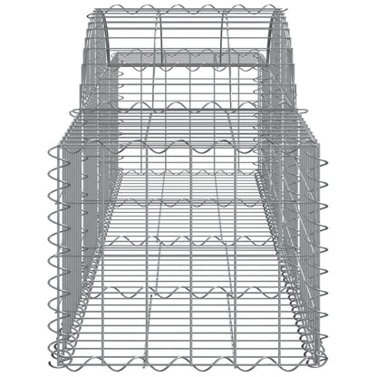 Buede Gabionkurve 7 Stk. 200x50x40/60 Cm Galvaniseret Jern - Billede 5