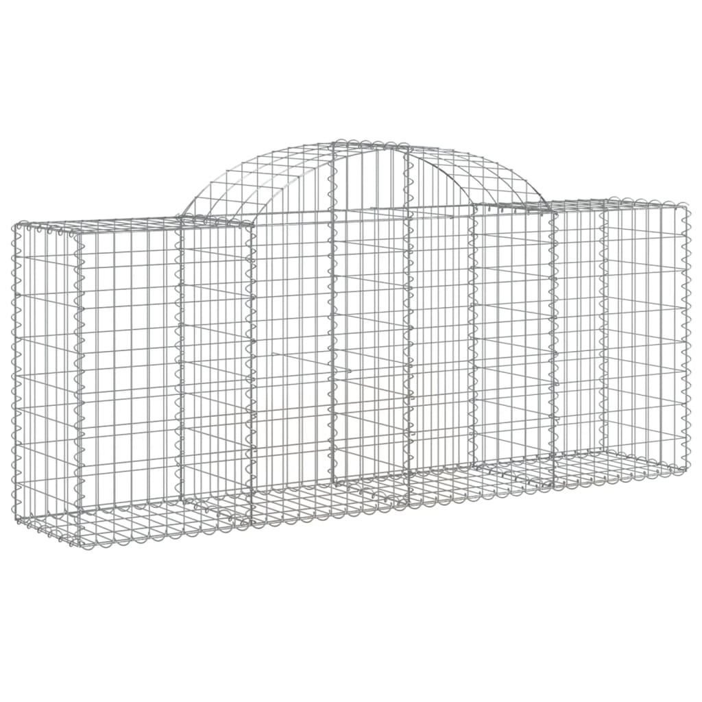 Buede Gabionkurve 11 Stk. 200x50x80/100 Cm Galvaniseret Jern - Billede 3