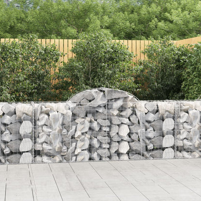 Buede Gabionkurve 11 Stk. 200x50x80/100 Cm Galvaniseret Jern - Hovedbillede