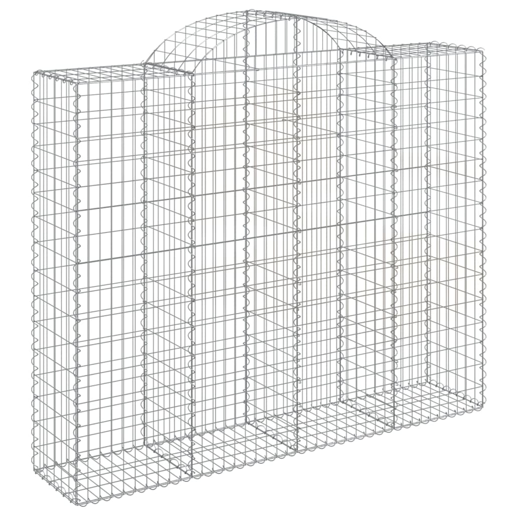 Buede Gabionkurve 2 Stk. 200x50x160/180 Cm Galvaniseret Jern - Billede 3