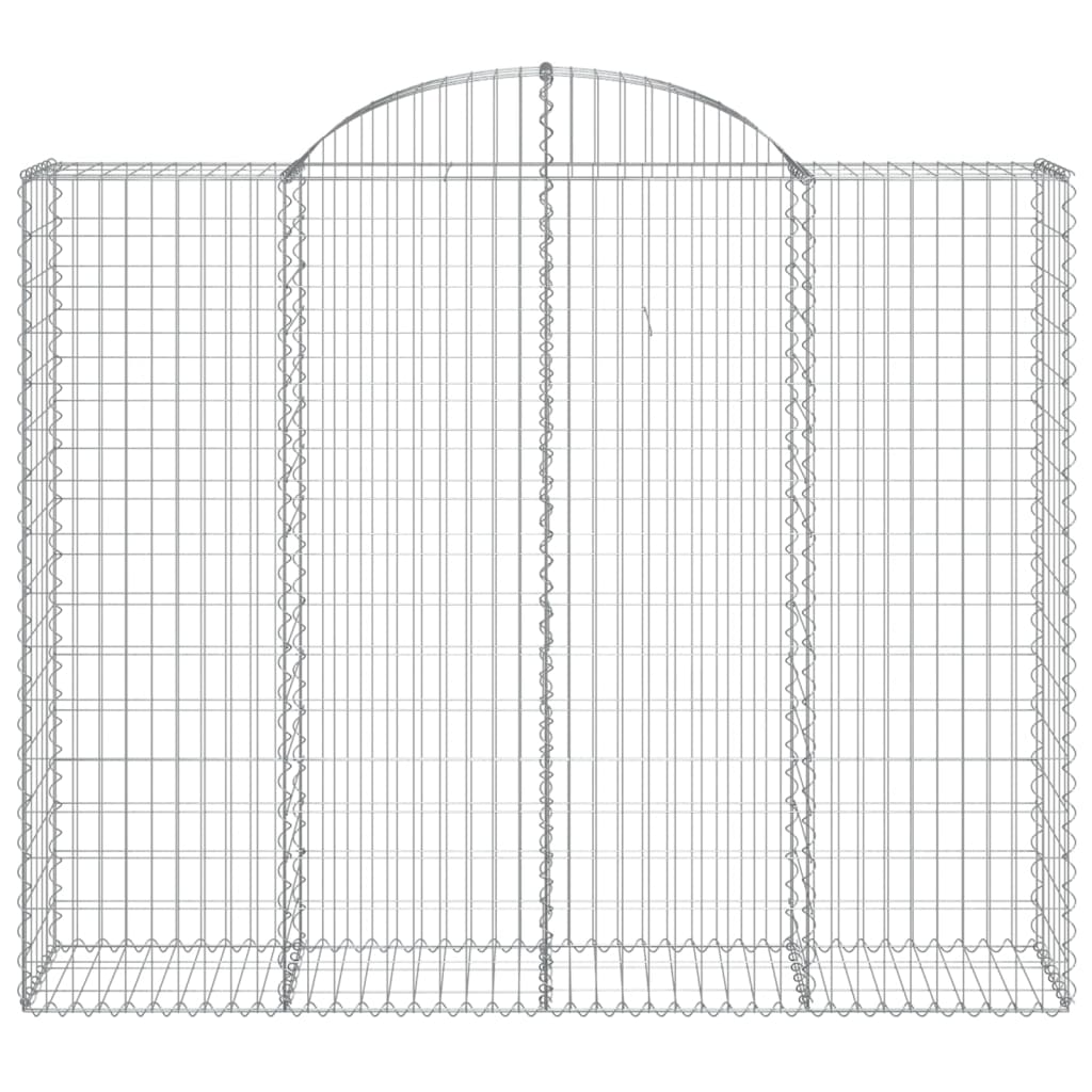 Buede Gabionkurve 2 Stk. 200x50x160/180 Cm Galvaniseret Jern - Billede 4
