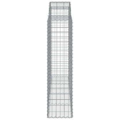 Buede Gabionkurve 2 Stk. 200x50x160/180 Cm Galvaniseret Jern - Billede 5
