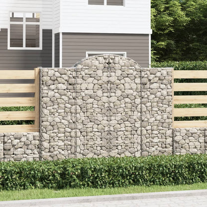 Buede Gabionkurve 2 Stk. 200x50x160/180 Cm Galvaniseret Jern - Hovedbillede