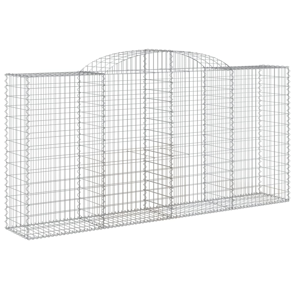 Buede Gabionkurve 4 Stk. 300x50x140/160 Cm Galvaniseret Jern - Billede 3