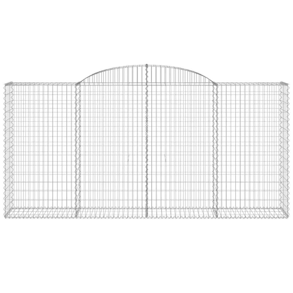 Buede Gabionkurve 4 Stk. 300x50x140/160 Cm Galvaniseret Jern - Billede 4
