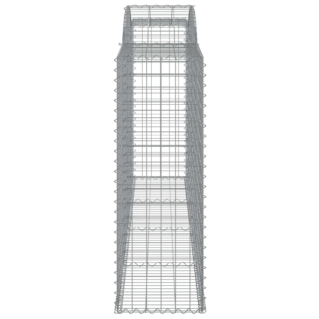 Buede Gabionkurve 4 Stk. 300x50x140/160 Cm Galvaniseret Jern - Billede 5
