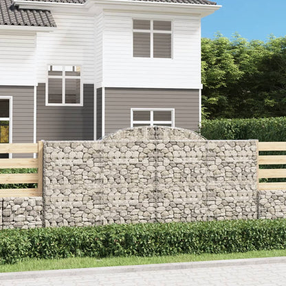 Buede Gabionkurve 4 Stk. 300x50x140/160 Cm Galvaniseret Jern - Hovedbillede