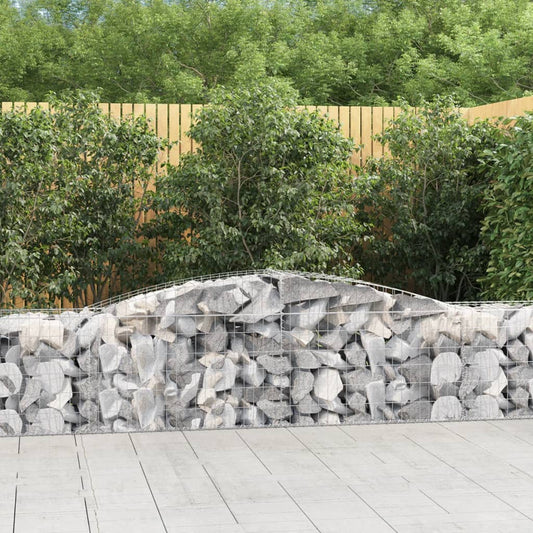 Buede Gabionkurve 5 Stk. 400x50x60/80 Cm Galvaniseret Jern - Hovedbillede