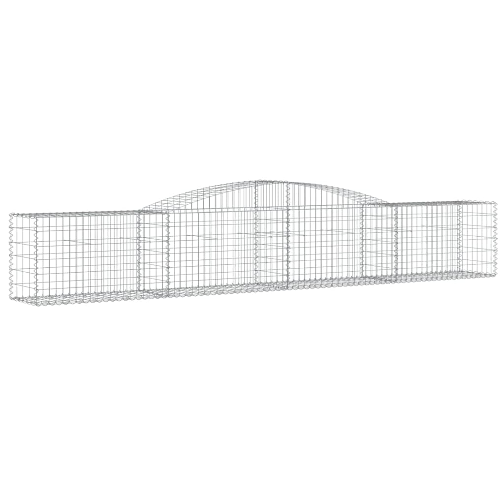 Buede Gabionkurve 8 Stk. 400x50x60/80 Cm Galvaniseret Jern - Billede 3