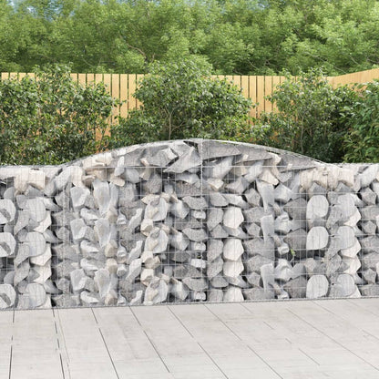Buede Gabionkurve 3 Stk. 400x50x100/120 Cm Galvaniseret Jern - Hovedbillede