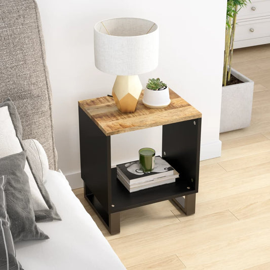 Sofabord 40X31X46 Cm Massivt Mangotræ Og Konstrueret Træ