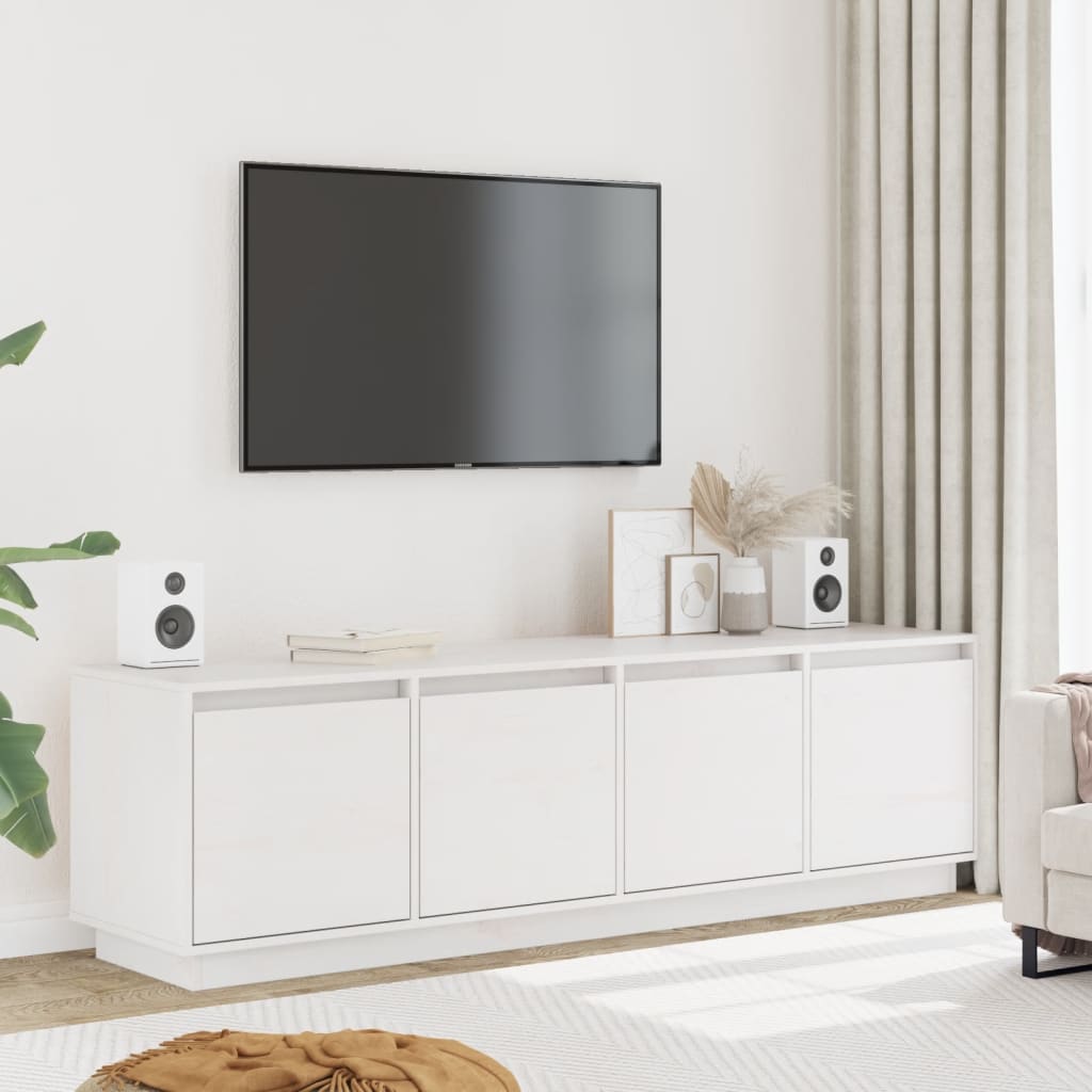 Tv-Bord 156X37X45 Cm Massivt Fyrretræ