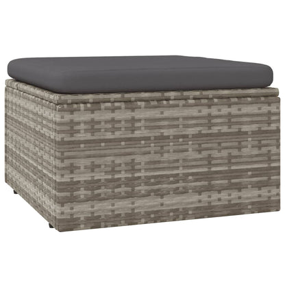 Fodskammel Til Haven Med Hynde 55x55x30 Cm Polyrattan
