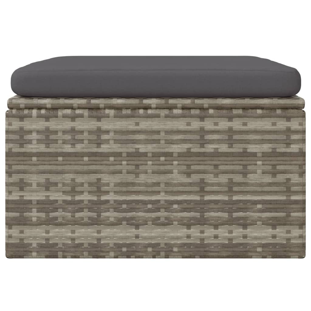 Fodskammel Til Haven Med Hynde 55x55x30 Cm Polyrattan