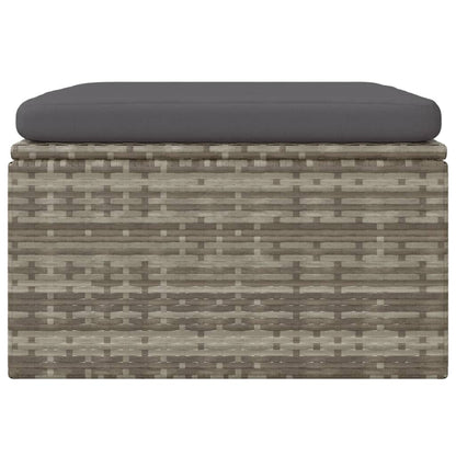 Fodskammel Til Haven Med Hynde 55x55x30 Cm Polyrattan