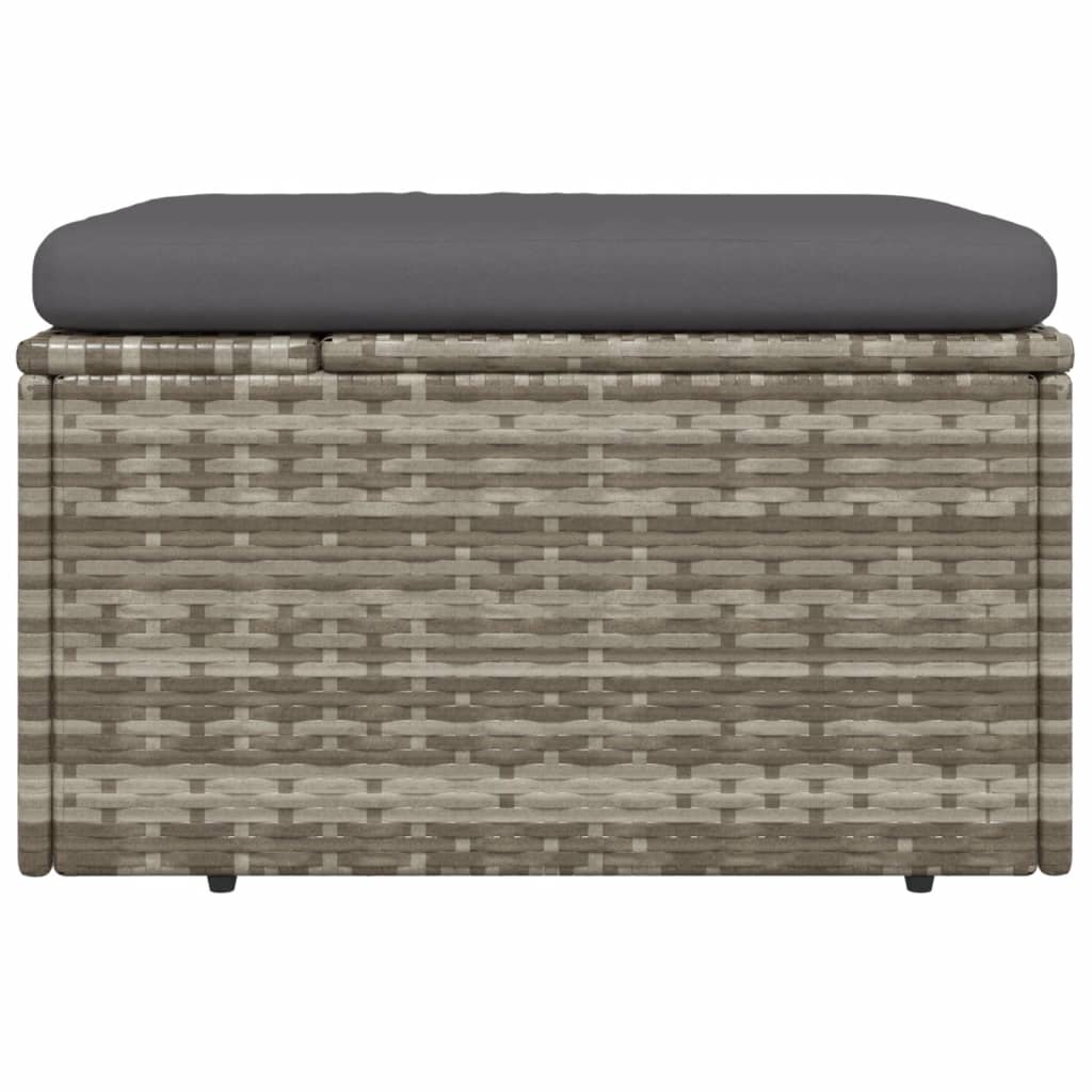 Fodskammel Til Haven Med Hynde 55x55x30 Cm Polyrattan