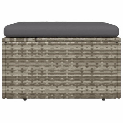 Fodskammel Til Haven Med Hynde 55x55x30 Cm Polyrattan