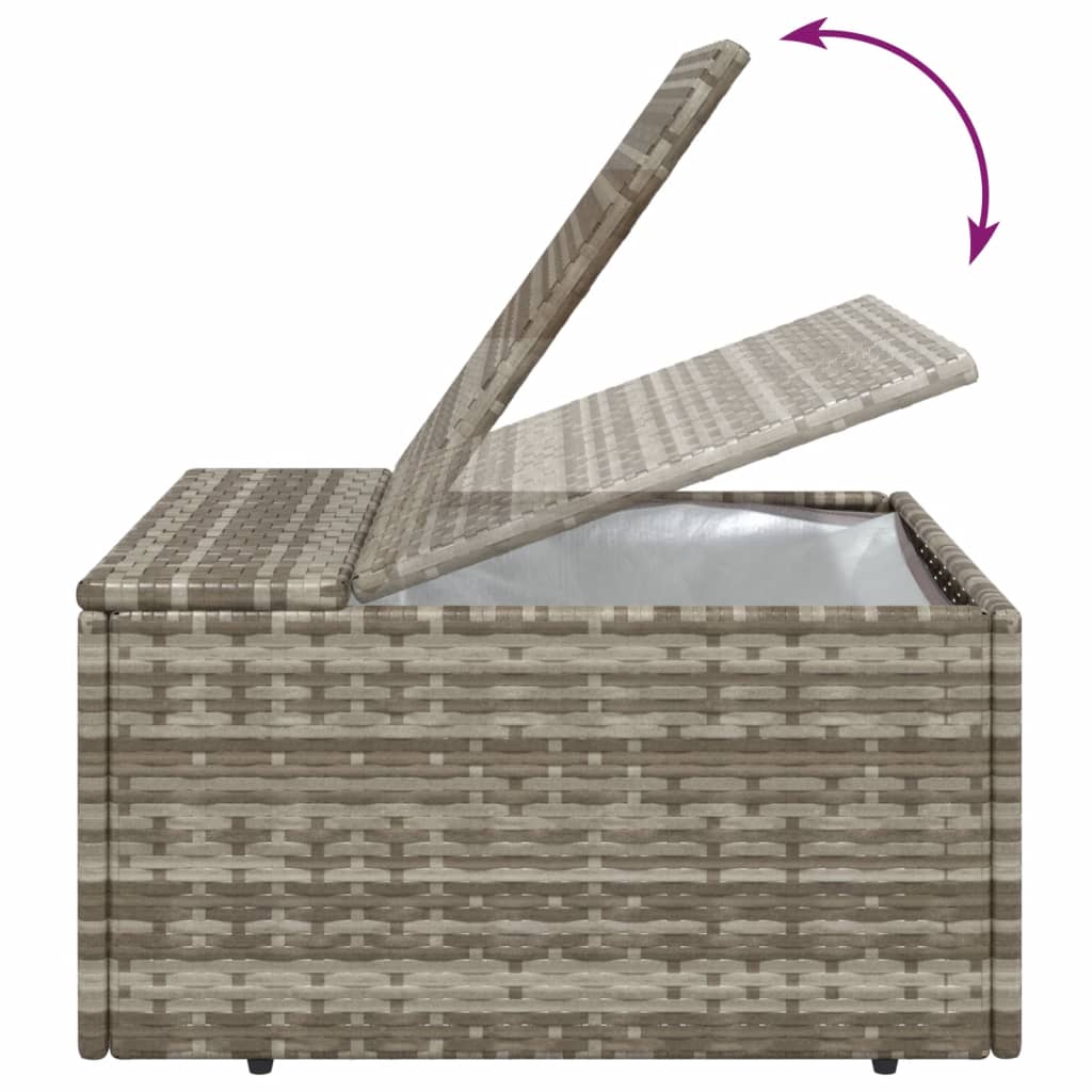 Fodskammel Til Haven Med Hynde 55x55x30 Cm Polyrattan