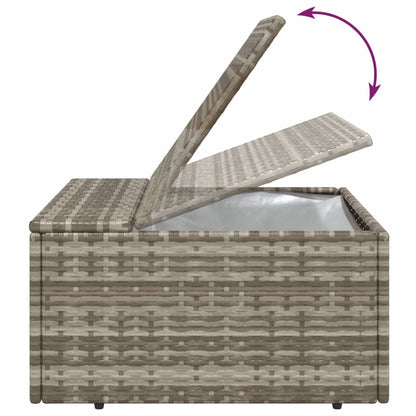 Fodskammel Til Haven Med Hynde 55x55x30 Cm Polyrattan