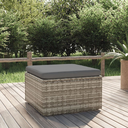Fodskammel Til Haven Med Hynde 55x55x30 Cm Polyrattan