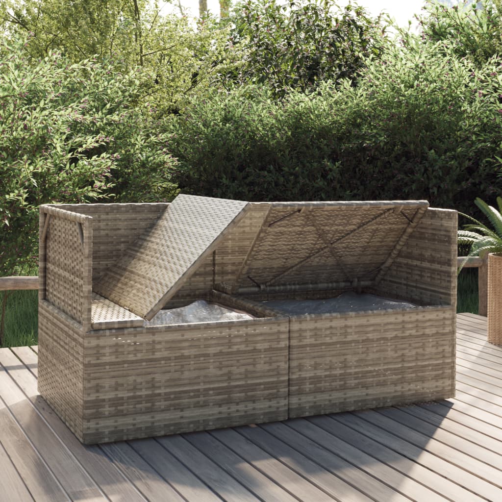 Hjørnemodul Til Havesofa Med Hynde 57x57x56 Cm Polyrattan