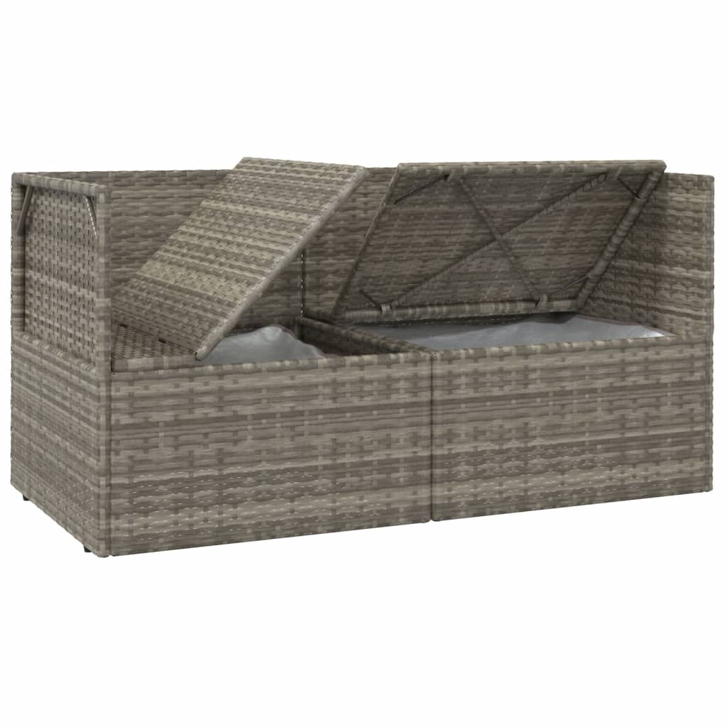 Hjørnemodul Til Havesofa Med Hynde 57x57x56 Cm Polyrattan