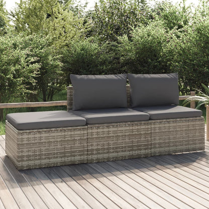Midtermodul Til Havesofa Med Hynde 57x57x56 Cm Polyrattan Grå - Variant 318674