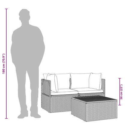 Midtermodul Til Havesofa Med Hynde 57x57x56 Cm Polyrattan Grå - Billede 13