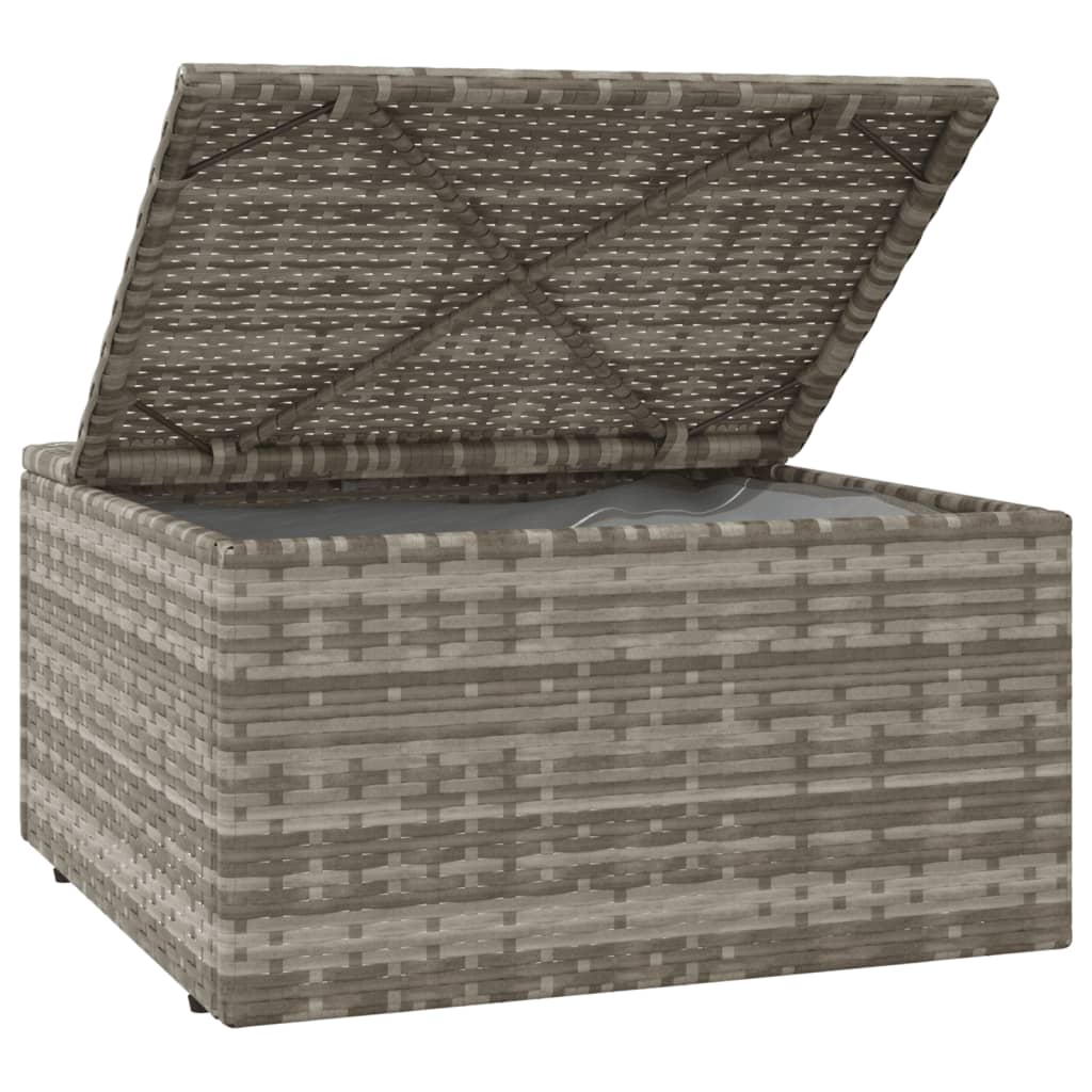 Midtermodul Til Havesofa Med Hynde 57x57x56 Cm Polyrattan Grå - Billede 8