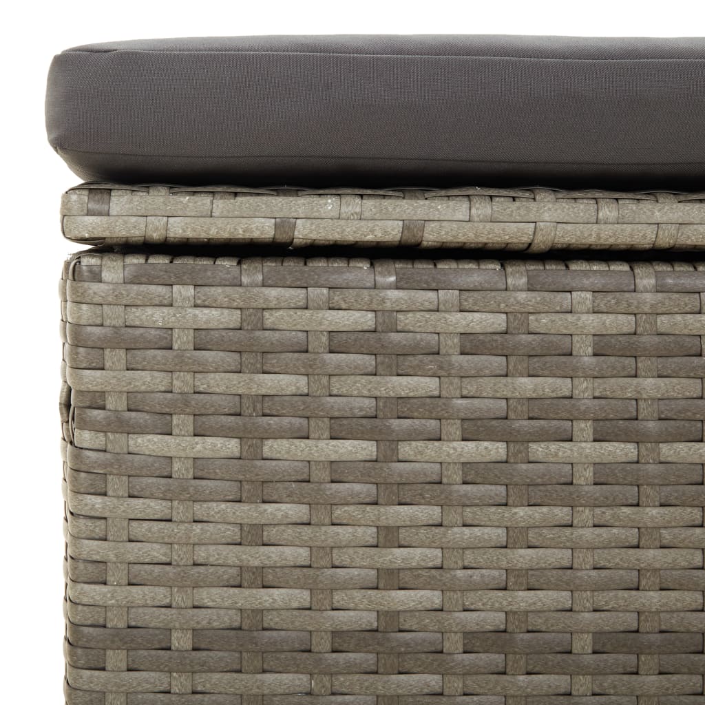Midtermodul Til Havesofa Med Hynde 57x57x56 Cm Polyrattan Grå - Billede 10