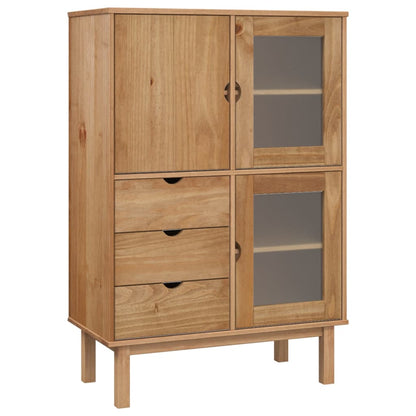 Højskab Otta 85x43x125 Cm Massivt Fyrretræ - Billede 2