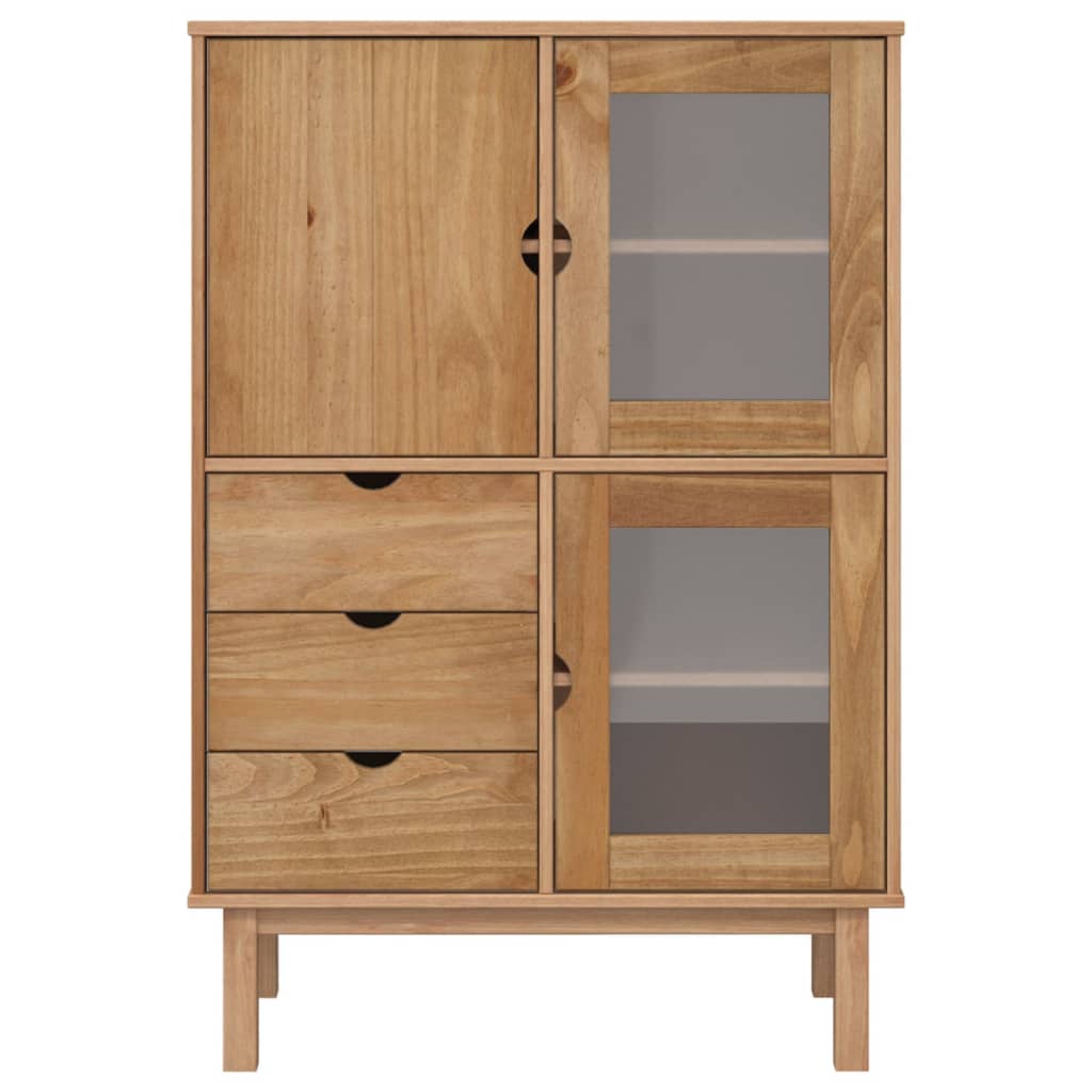 Højskab Otta 85x43x125 Cm Massivt Fyrretræ - Billede 3