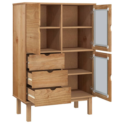 Højskab Otta 85x43x125 Cm Massivt Fyrretræ - Billede 4