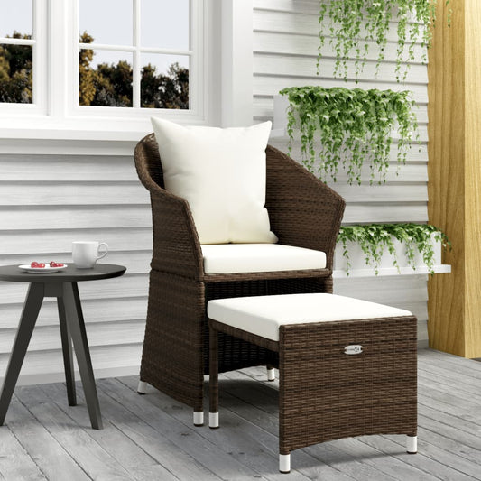 Loungesæt Til Haven 2 Dele Med Hynder Polyrattan
