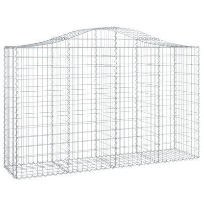 Buet Gabionkurv 200x50x120/140 Cm Galvaniseret Jern - Billede 2