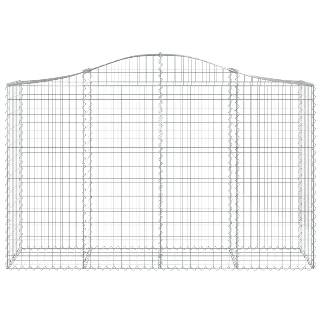 Buet Gabionkurv 200x50x120/140 Cm Galvaniseret Jern - Billede 3