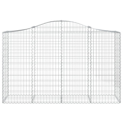 Buet Gabionkurv 200x50x120/140 Cm Galvaniseret Jern - Billede 3