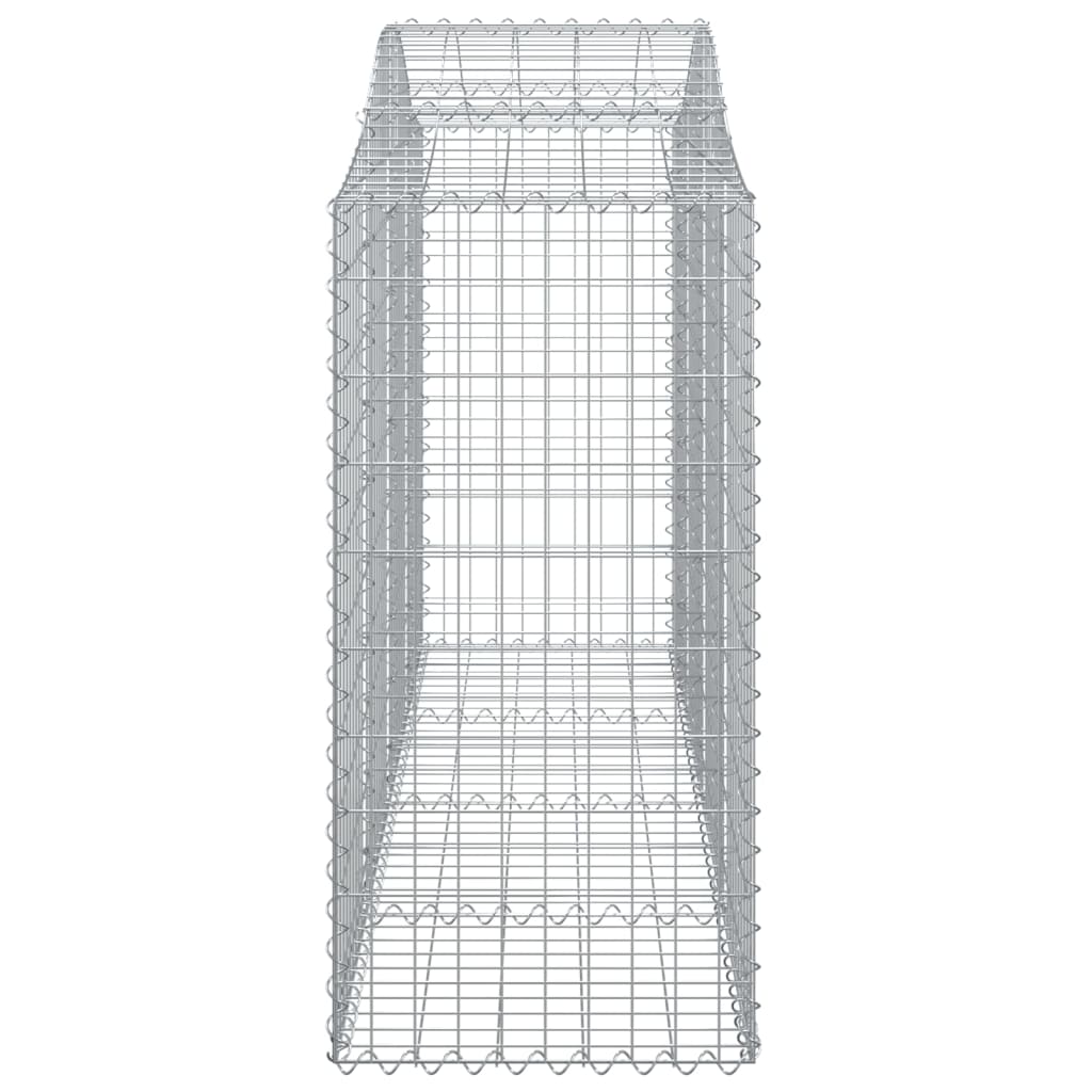 Buet Gabionkurv 200x50x120/140 Cm Galvaniseret Jern - Billede 4
