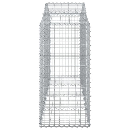 Buet Gabionkurv 200x50x120/140 Cm Galvaniseret Jern - Billede 4