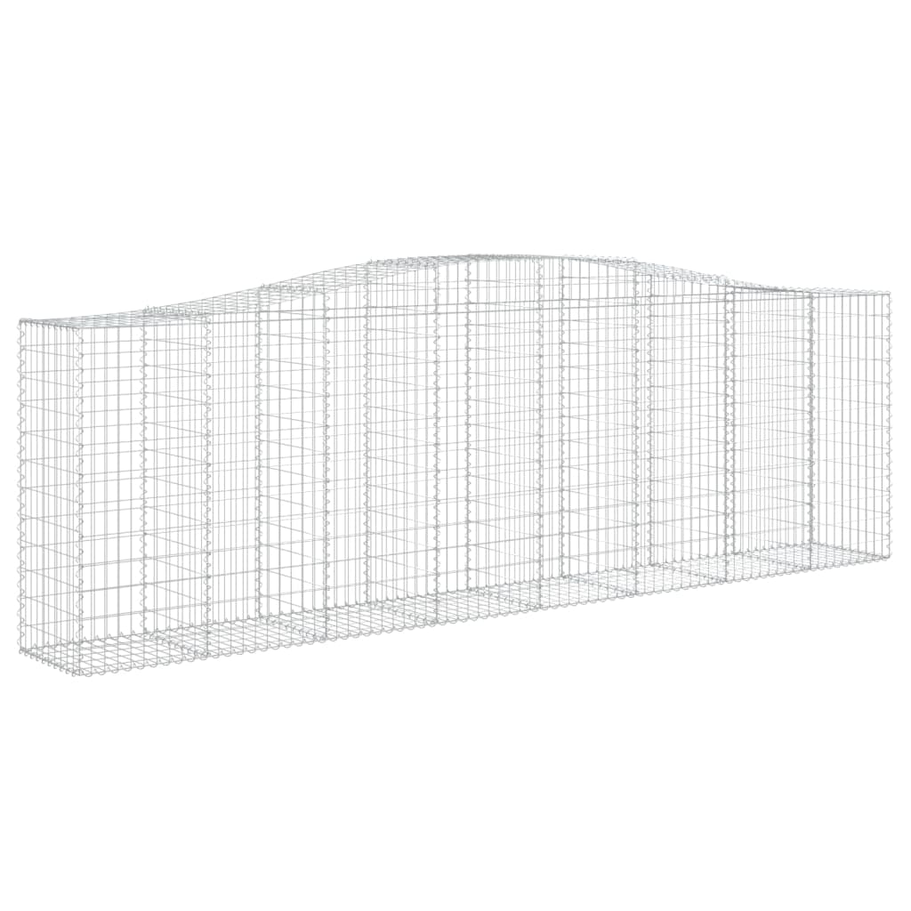 Buet Gabionkurv 400x50x120/140 Cm Galvaniseret Jern - Billede 2