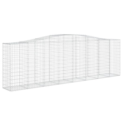 Buet Gabionkurv 400x50x120/140 Cm Galvaniseret Jern - Billede 2