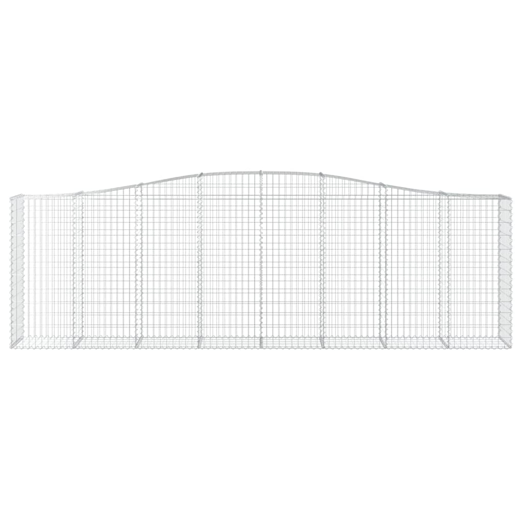 Buet Gabionkurv 400x50x120/140 Cm Galvaniseret Jern - Billede 3