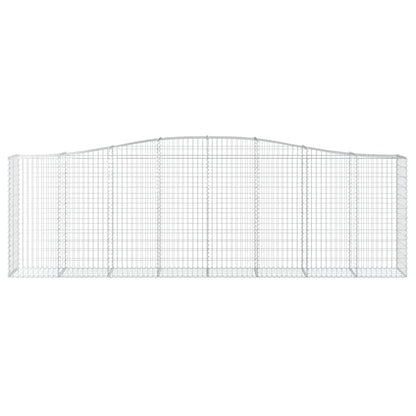 Buet Gabionkurv 400x50x120/140 Cm Galvaniseret Jern - Billede 3