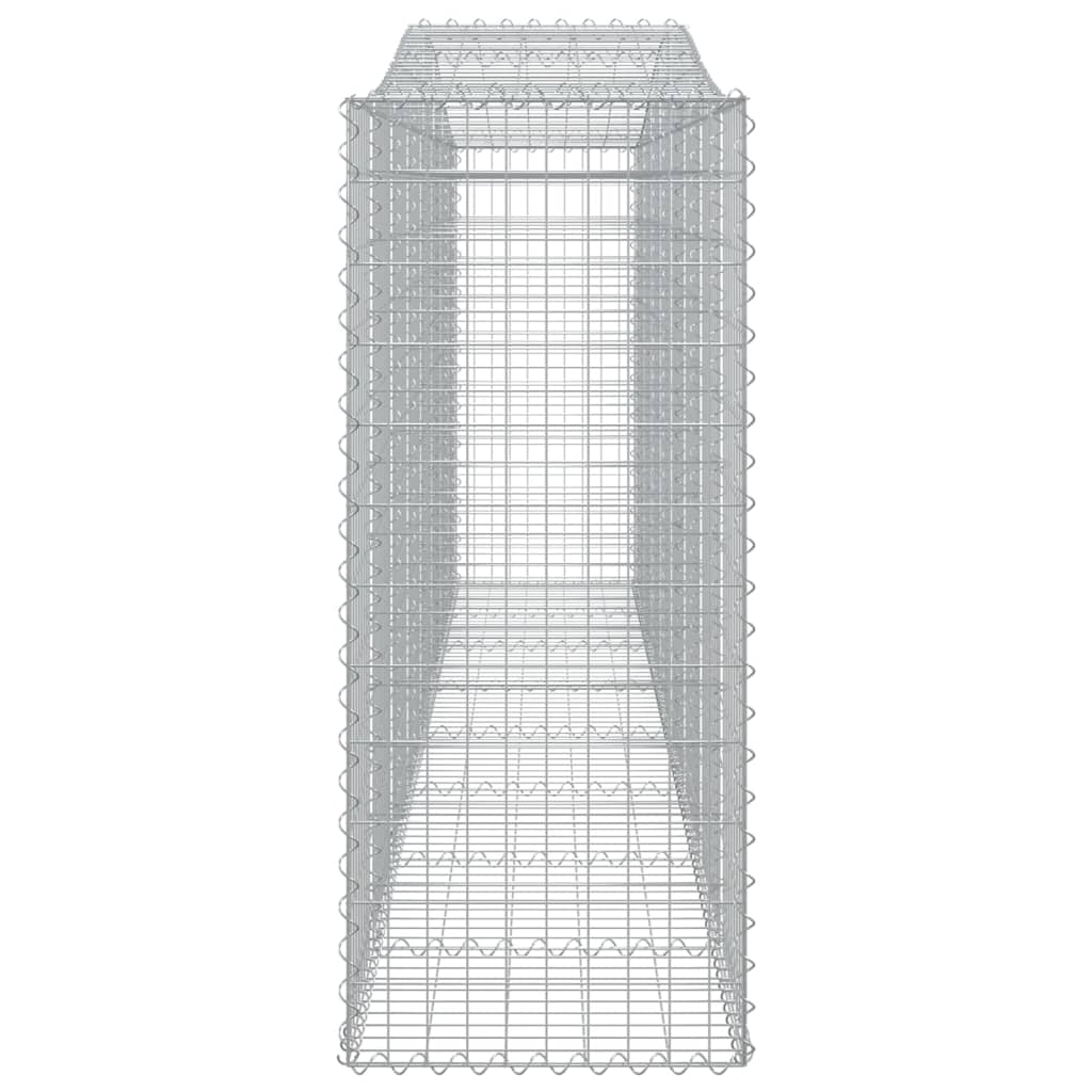 Buet Gabionkurv 400x50x120/140 Cm Galvaniseret Jern - Billede 4