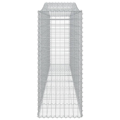 Buet Gabionkurv 400x50x120/140 Cm Galvaniseret Jern - Billede 4