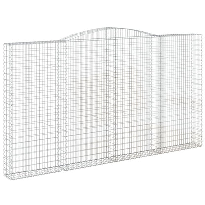 Buet Gabionkurv 400x30x220/240 Cm Galvaniseret Jern - Billede 2