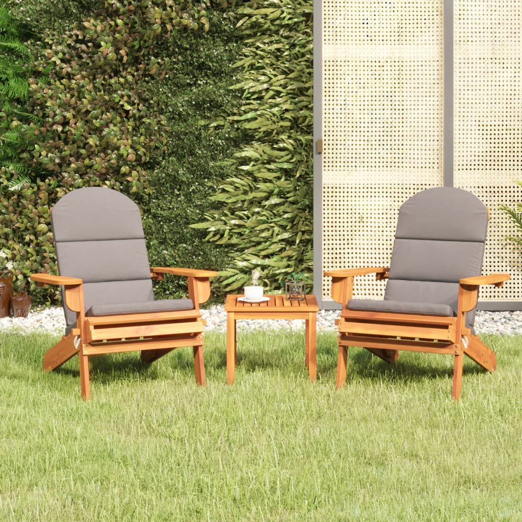 Adirondack-loungesæt Til Haven 3 Dele Massivt Akacietræ - Variant 3152124