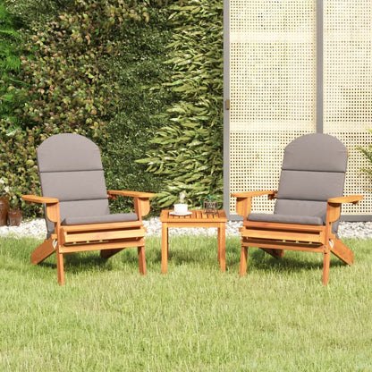 Adirondack-loungesæt Til Haven 3 Dele Massivt Akacietræ - Variant 3152124
