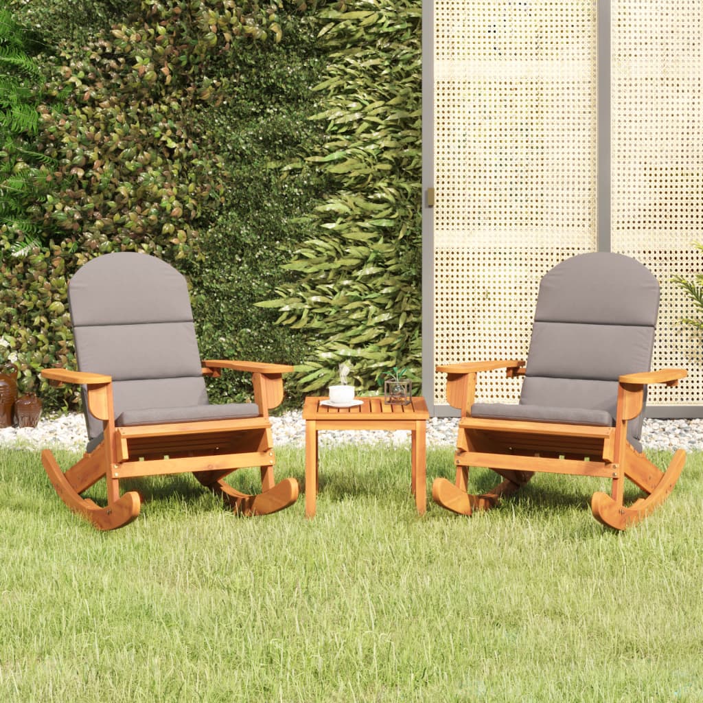 Adirondack-loungesæt Til Haven 3 Dele Massivt Akacietræ - Variant 3152129